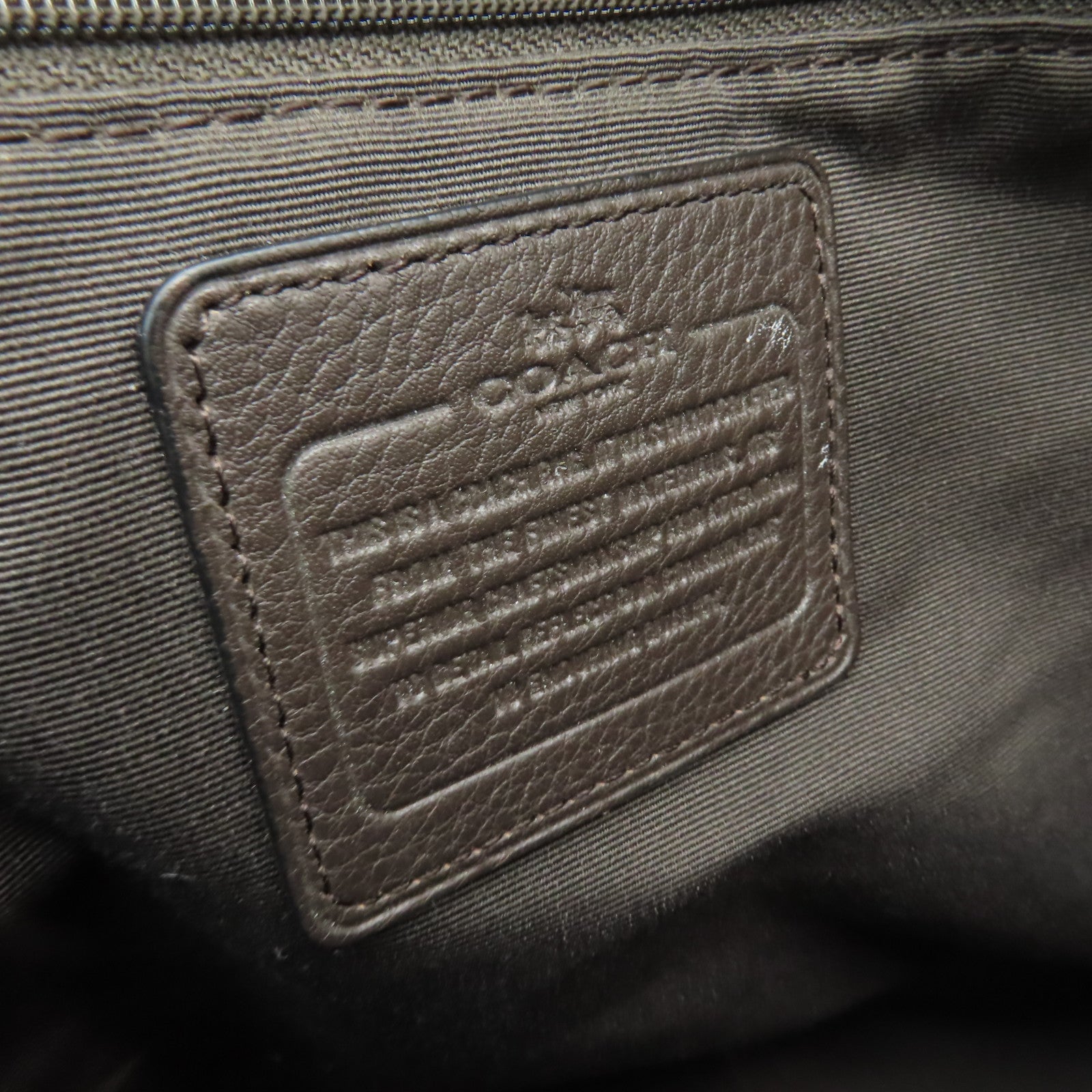 COACH 帆布Shoulder Bag金扣肩背袋棕色