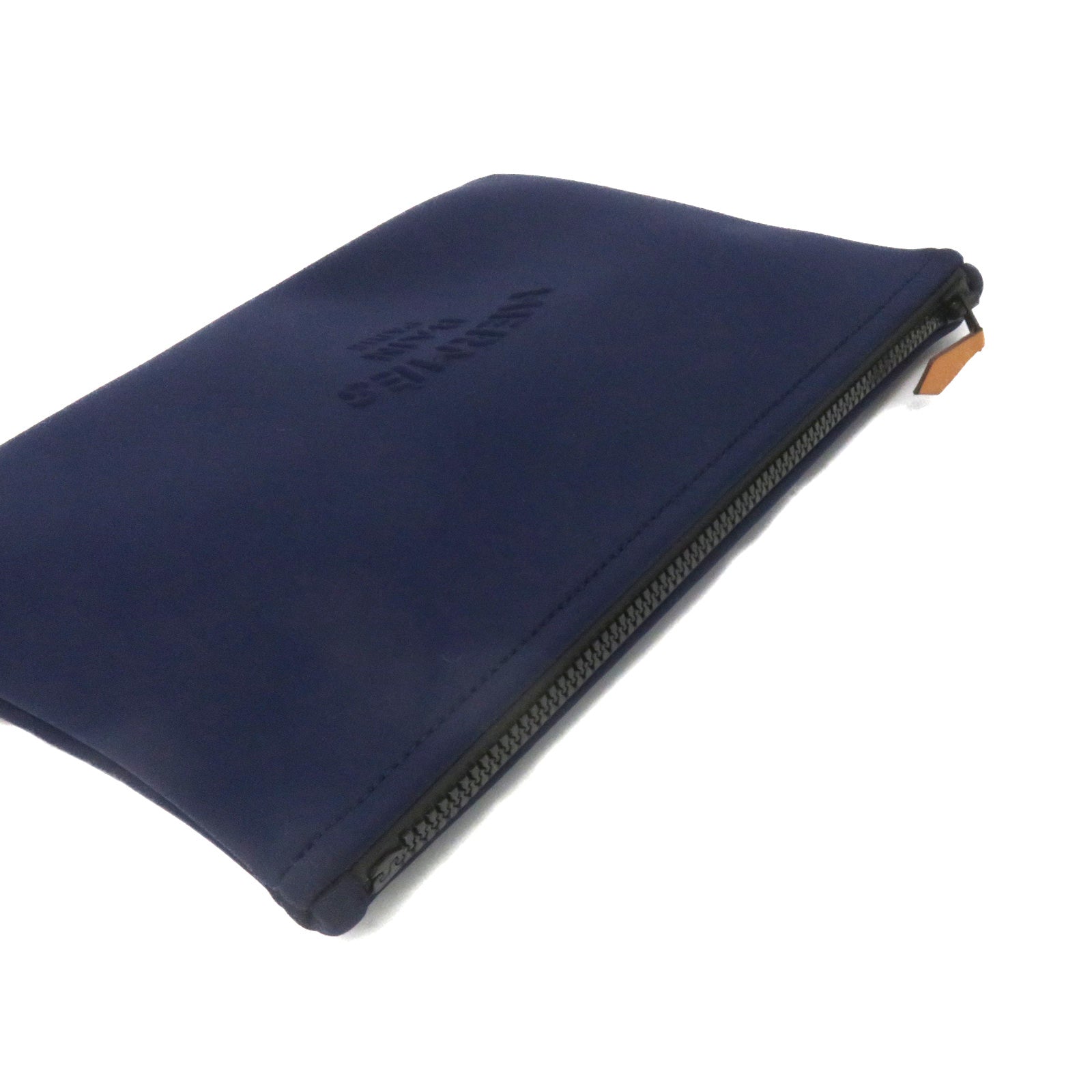 HERMES 帆布Pouch手挽包蓝色