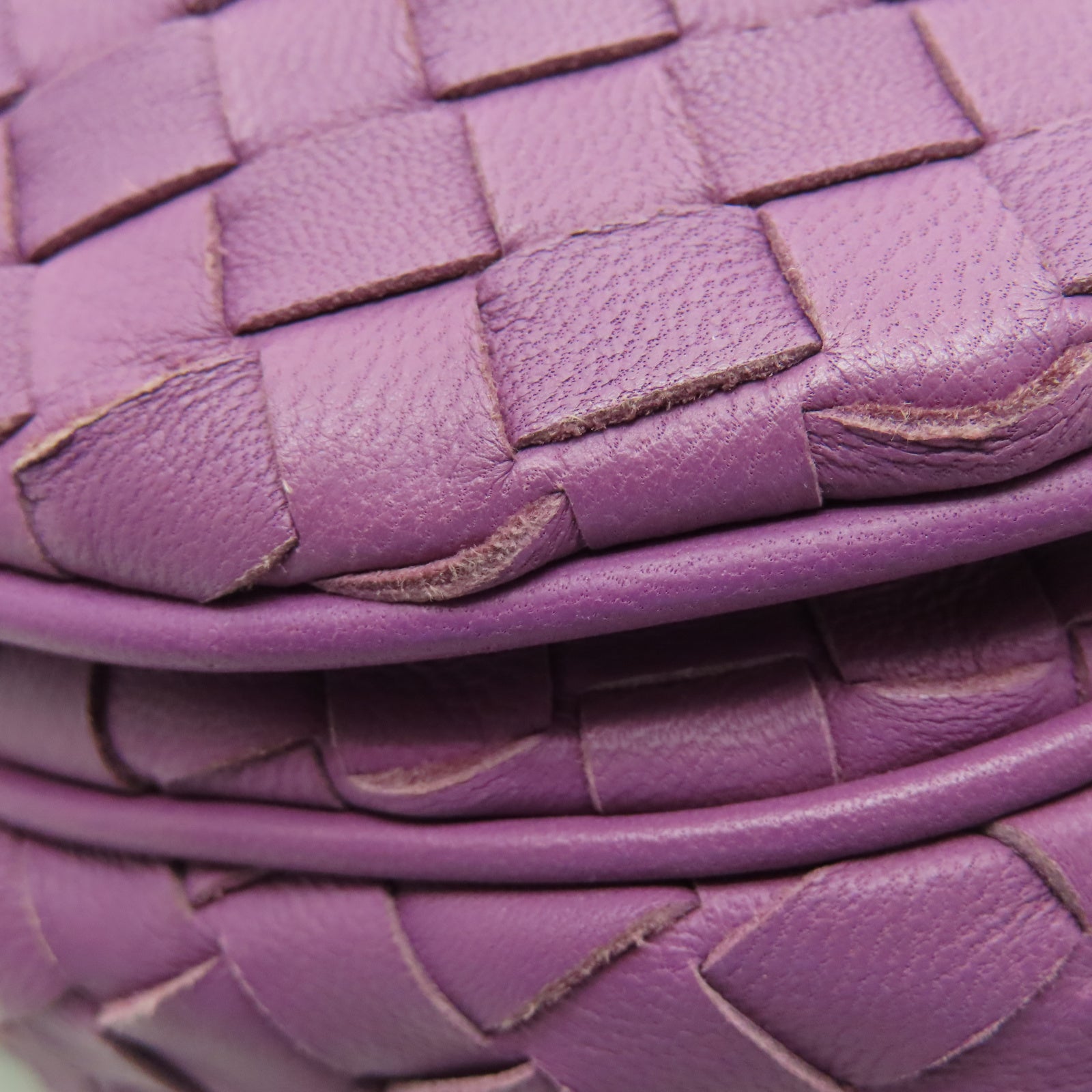 BOTTEGA VENETA 織紋皮革Shoulder Bag肩背袋紫色