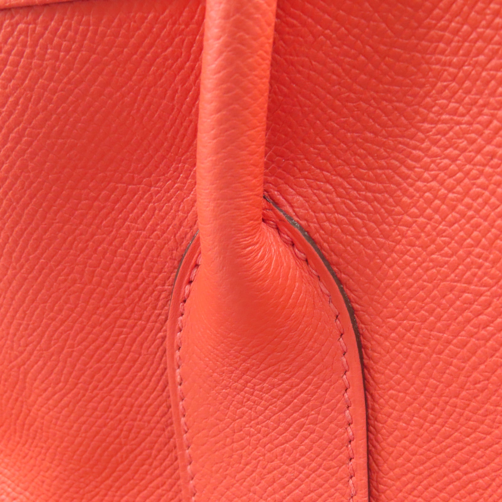 HERMES Veau Epsom皮革GardenParty PM銀扣手挽袋糖果紅色