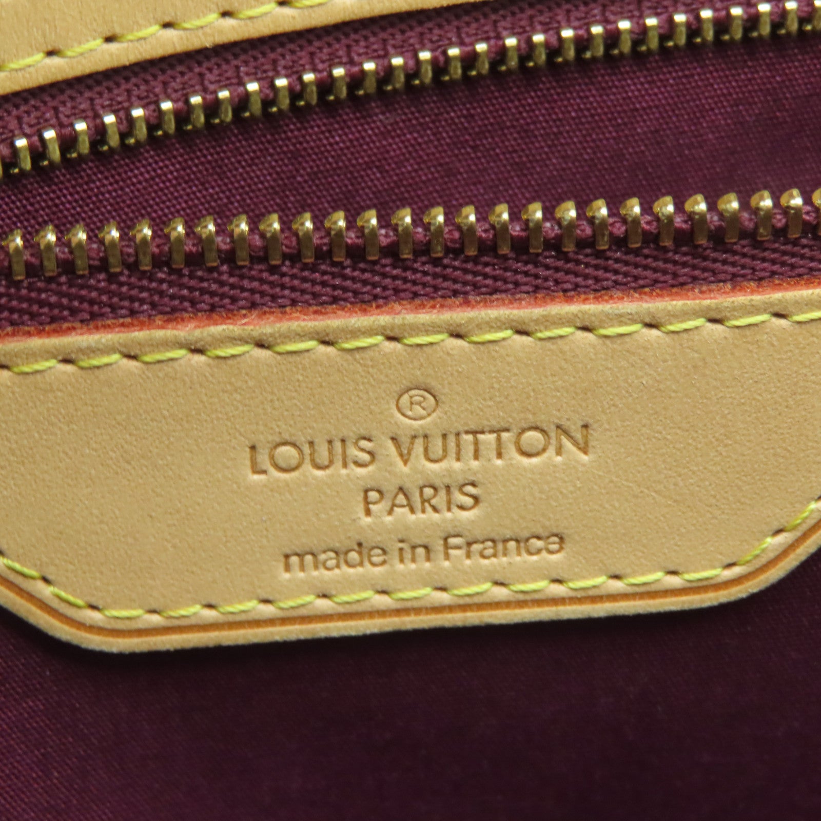 LOUIS VUITTON Monogram Vernis Brea MM Gold Buckle Hand Shoulder Dual-purpose Bag Wine Red