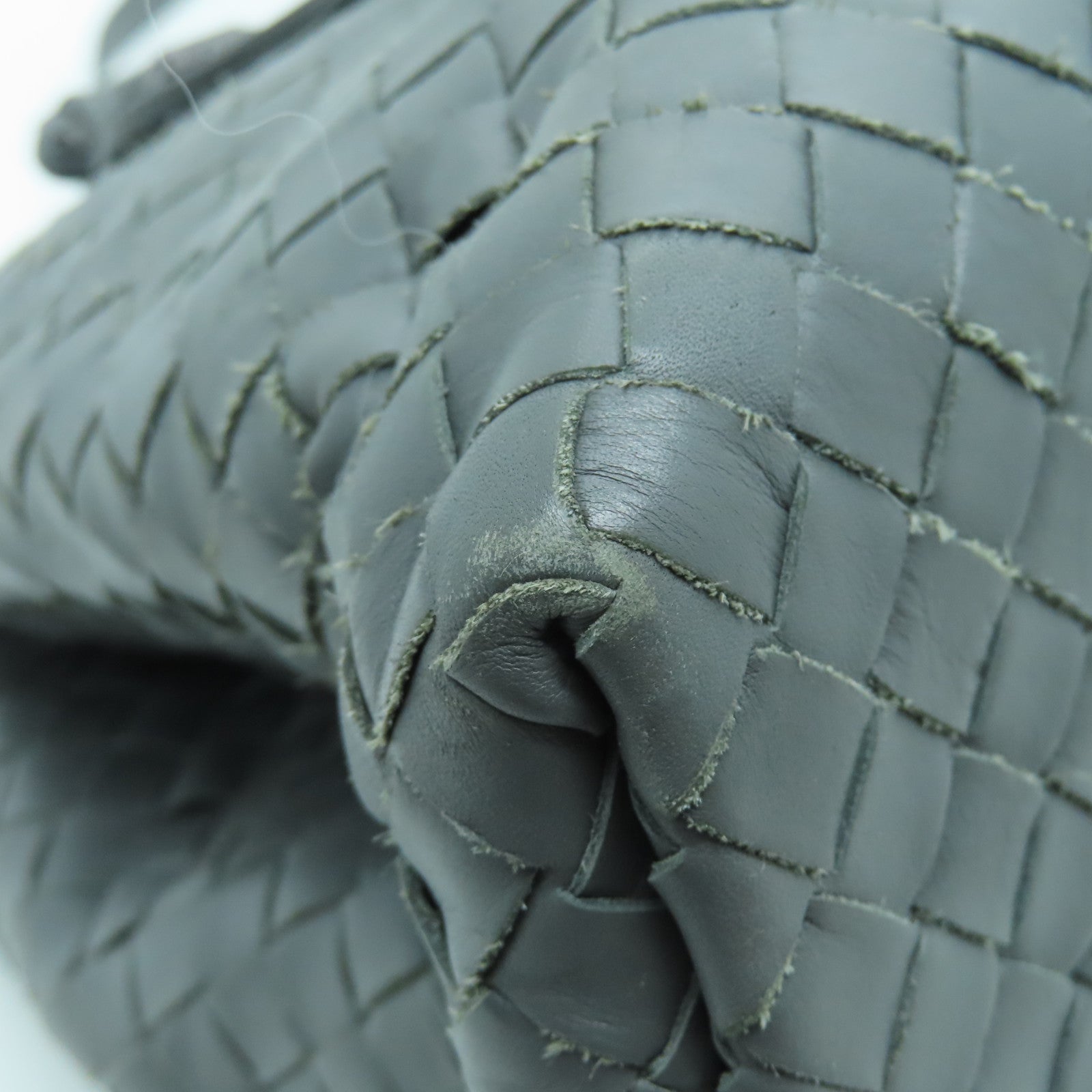 BOTTEGA VENETA 織紋皮革2 Way Shoulder手挽肩背兩用袋灰色