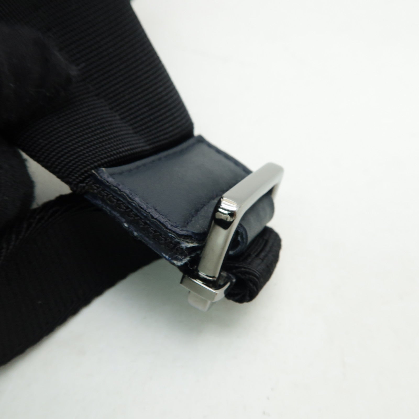 Dior 帆布Oblique Rider銀扣背包深藍色