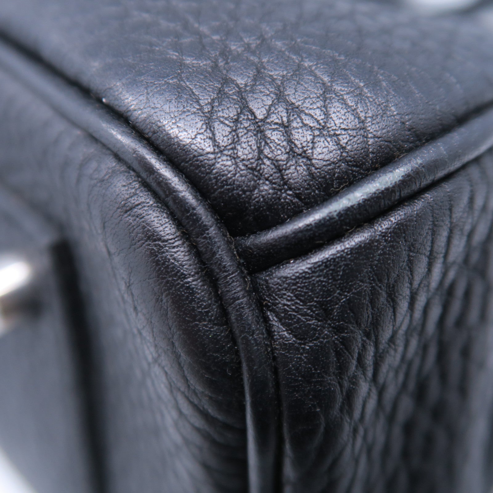 HERMES Togo皮革Shoulder Birkin銀扣肩背袋黑色