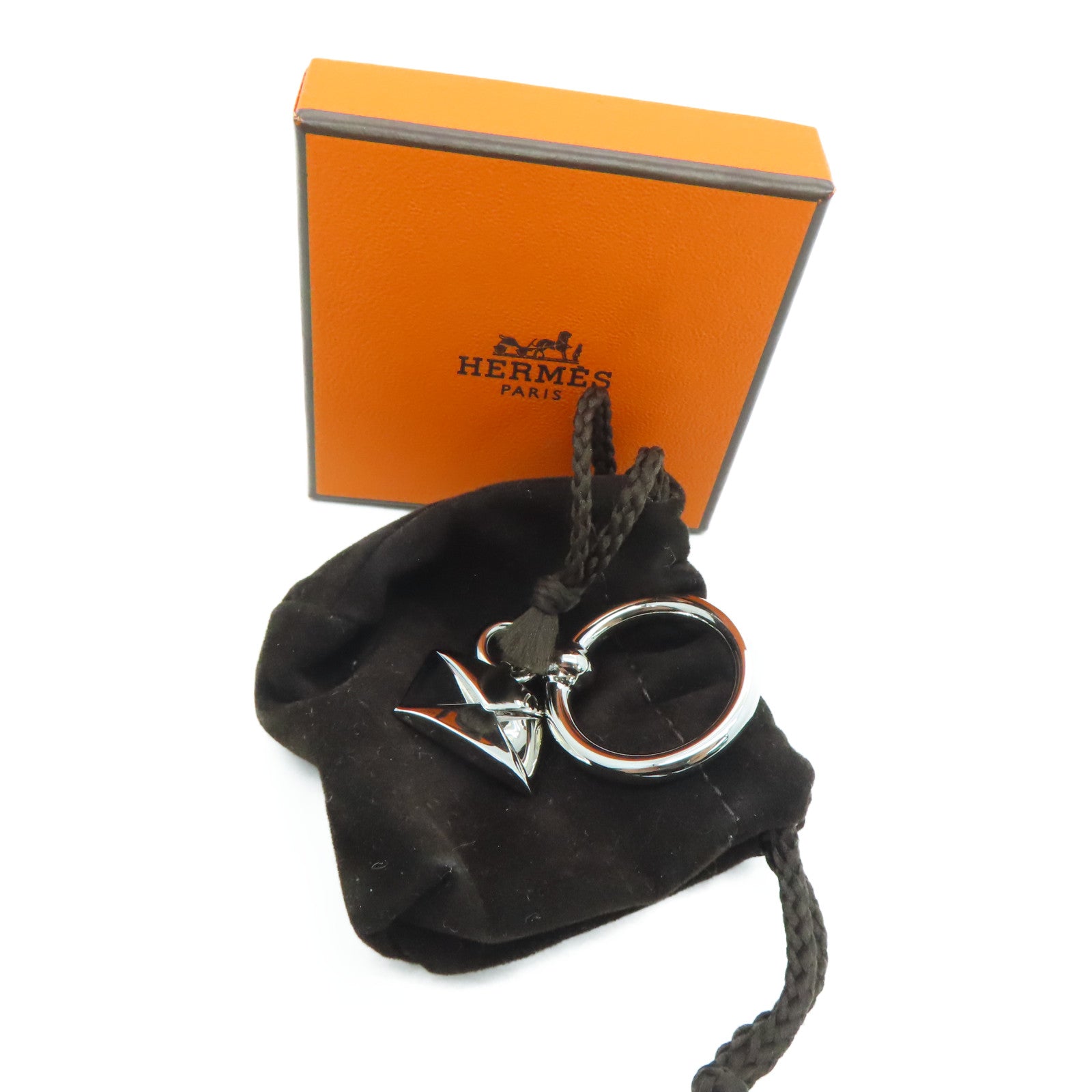 HERMES 金属Scarf Ring银色