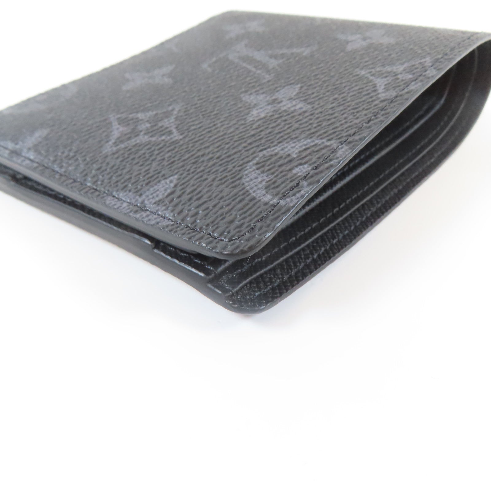 LOUIS VUITTON Monogram Eclipse Slender錢包黑色