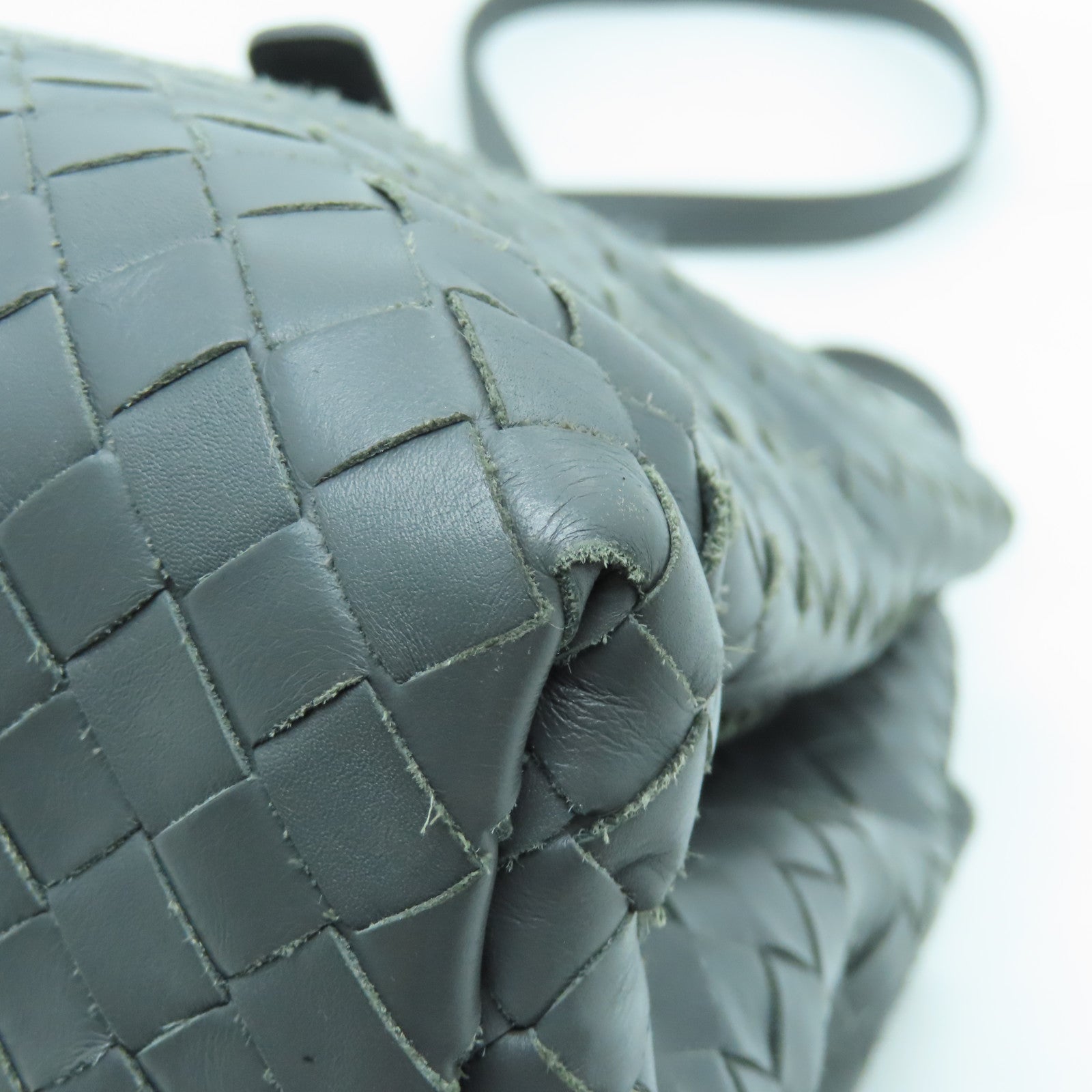 BOTTEGA VENETA 織紋皮革2 Way Shoulder手挽肩背兩用袋灰色