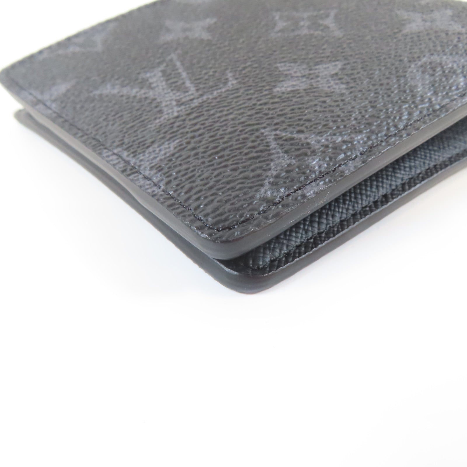 LOUIS VUITTON Monogram Eclipse Slender錢包黑色