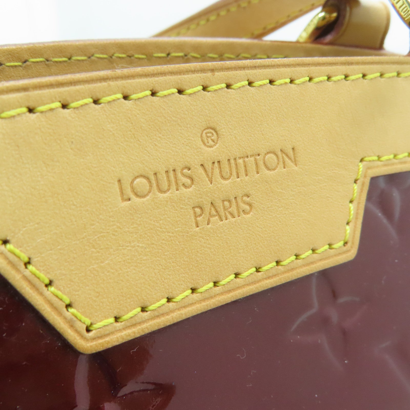 LOUIS VUITTON Monogram Vernis Brea MM Gold Buckle Hand Shoulder Dual-purpose Bag Wine Red