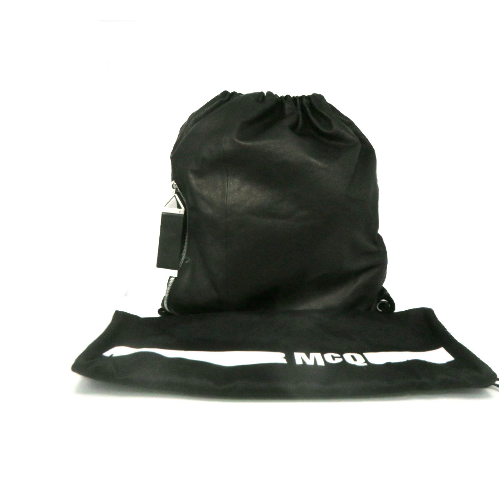 SELECTION Cowhide Leather MCQ Backpack Black