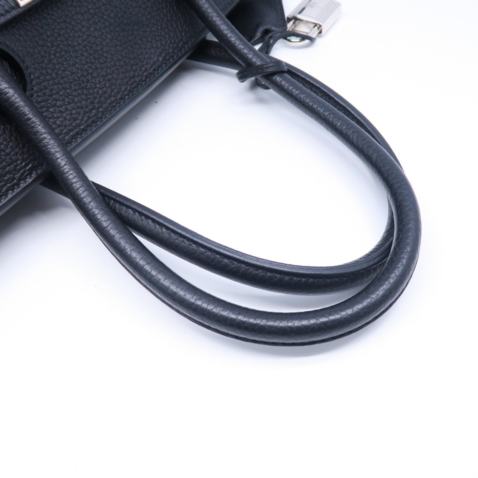 HERMES Togo皮革Shoulder Birkin銀扣肩背袋黑色