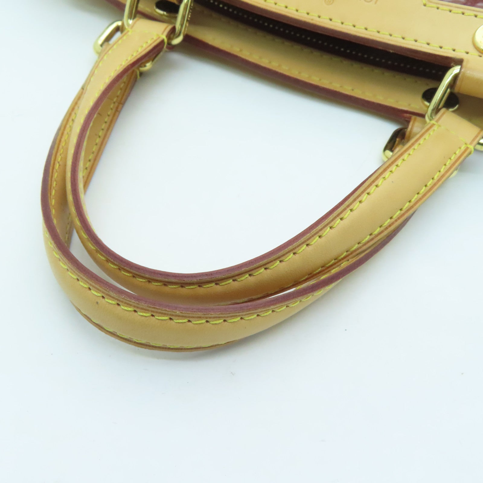 LOUIS VUITTON Monogram Vernis Brea MM Gold Buckle Hand Shoulder Dual-purpose Bag Wine Red