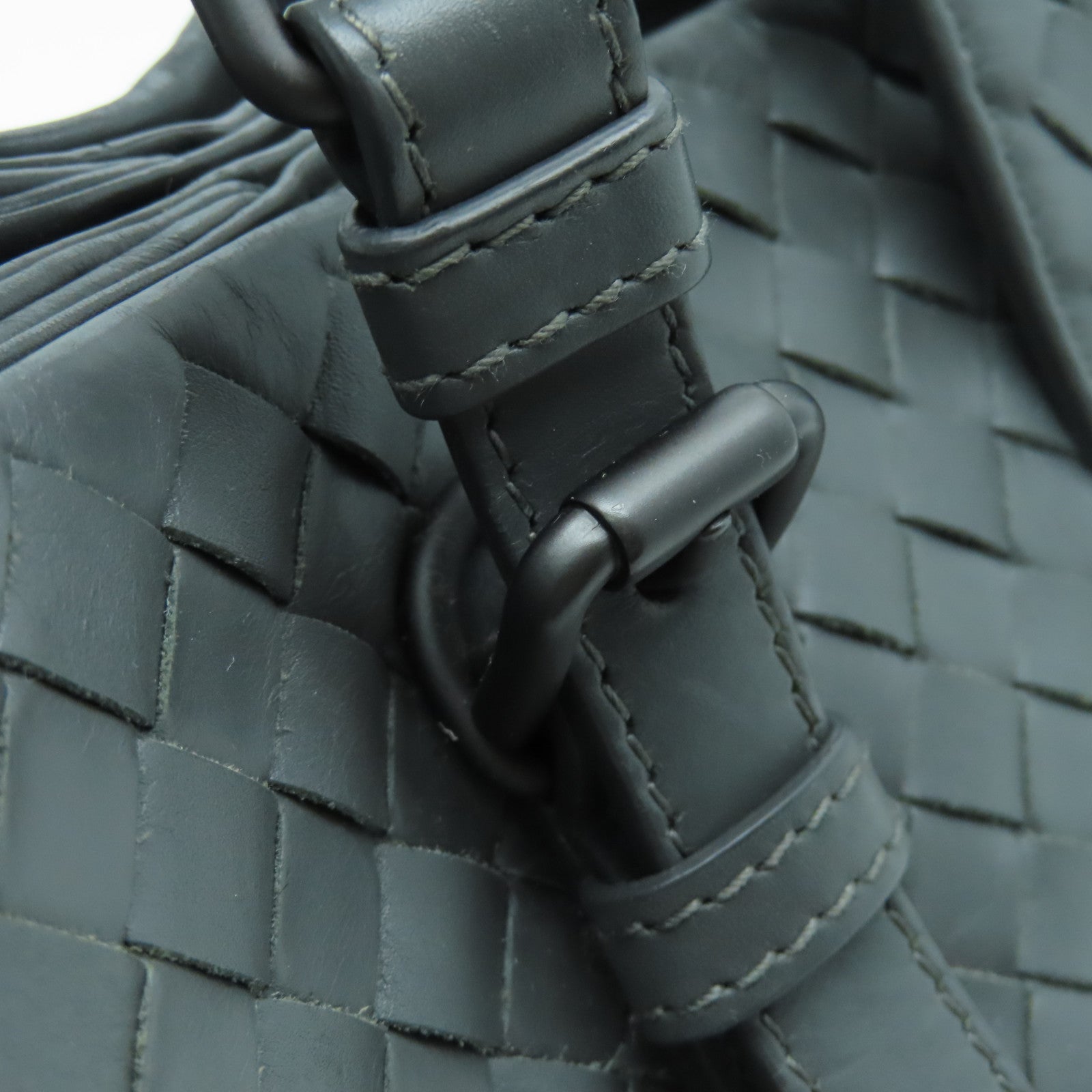 BOTTEGA VENETA 織紋皮革2 Way Shoulder手挽肩背兩用袋灰色