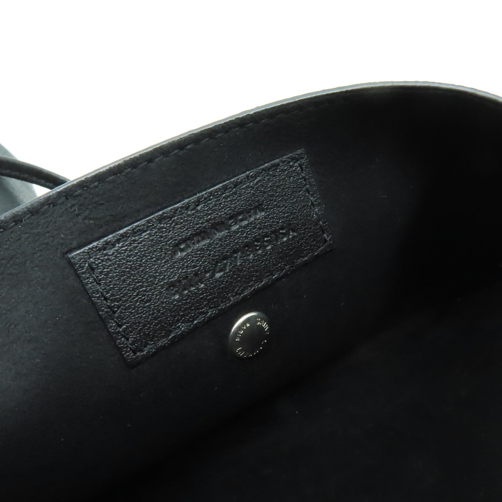 SAINT LAURENT 牛皮皮革Shoulder Bag銀扣鏈帶肩背袋黑色