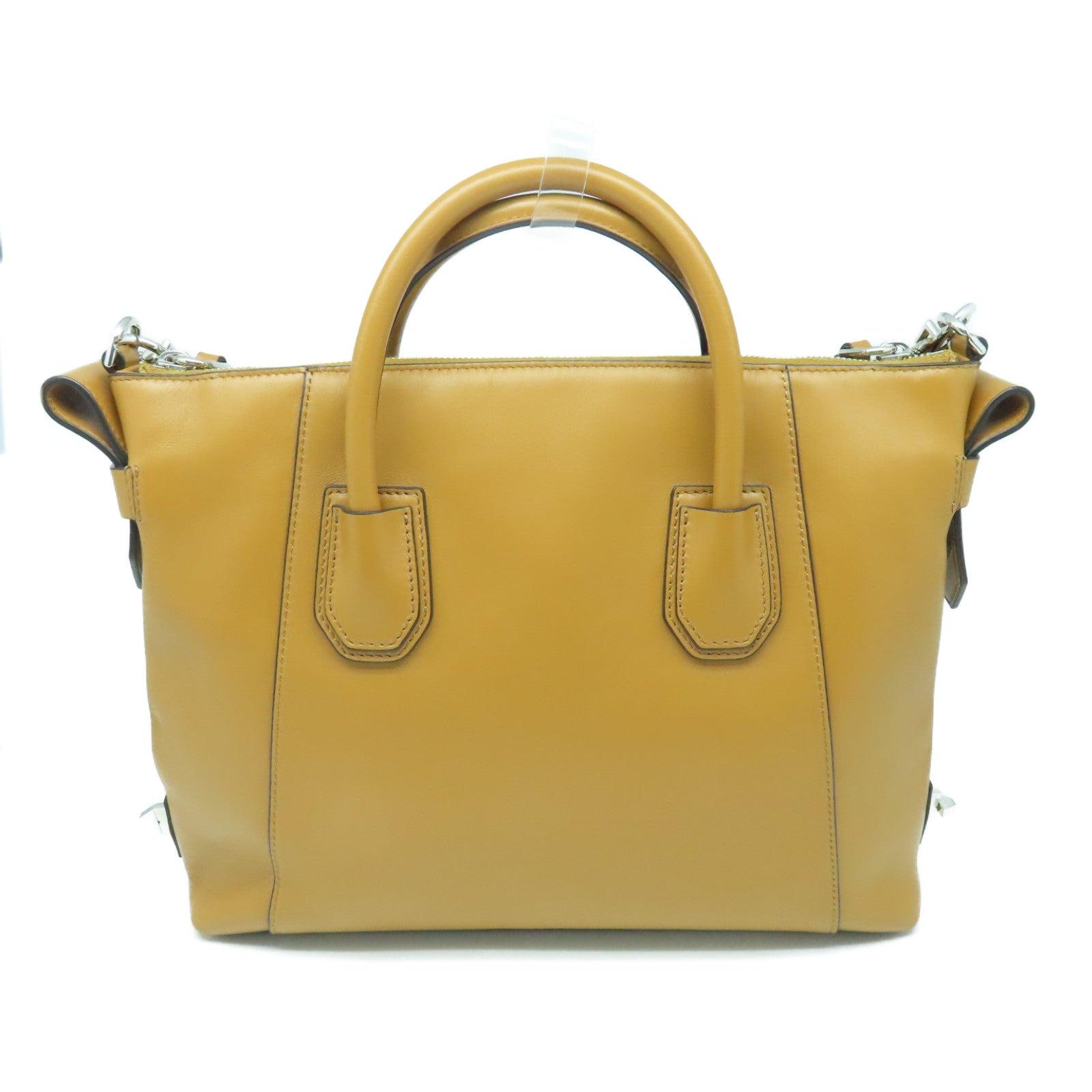 GIVENCHY 牛皮皮革2 Way Shoulder Bag银扣手挽肩背两用袋啡色