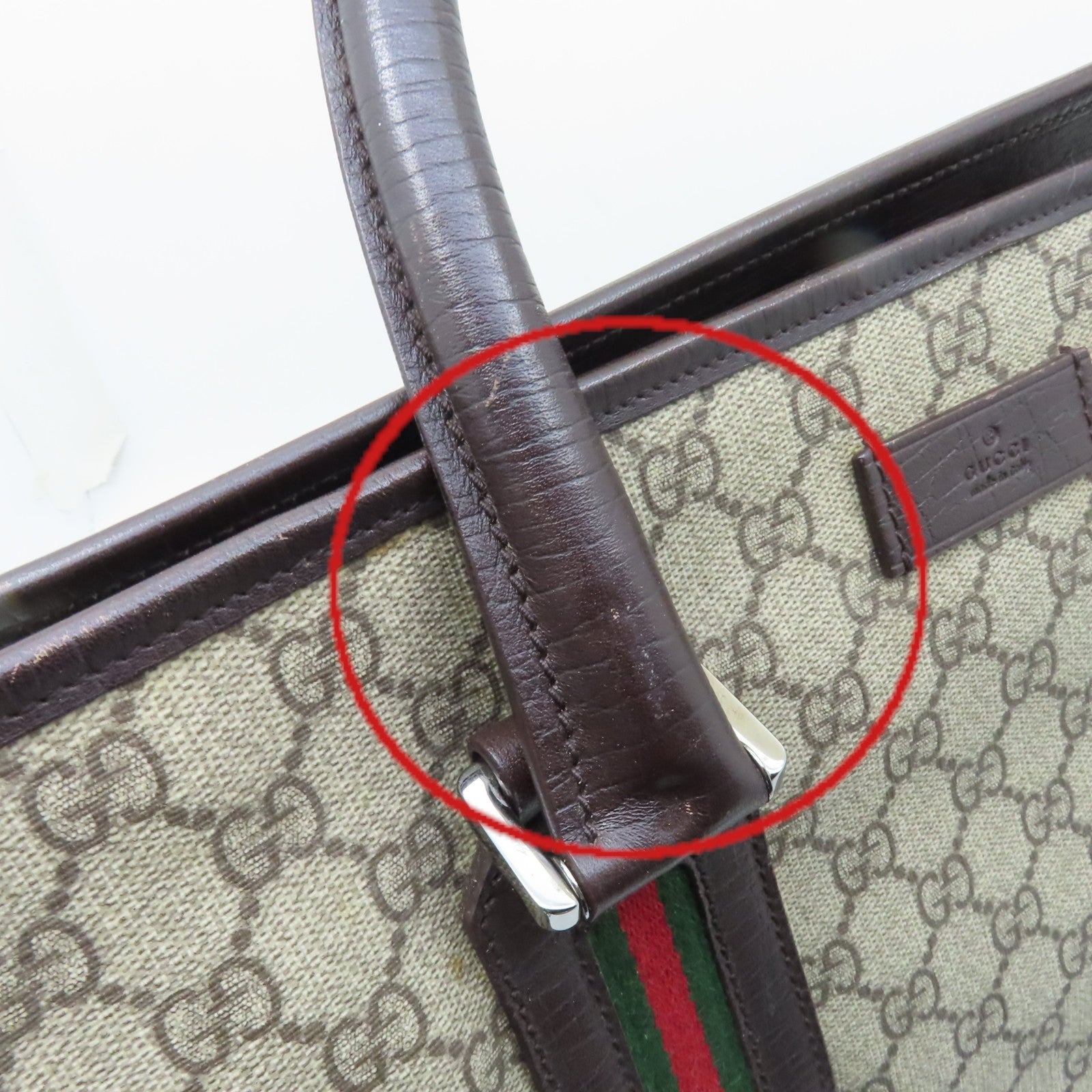 GUCCI 塗層帆布Tote Bag手挽袋啡色