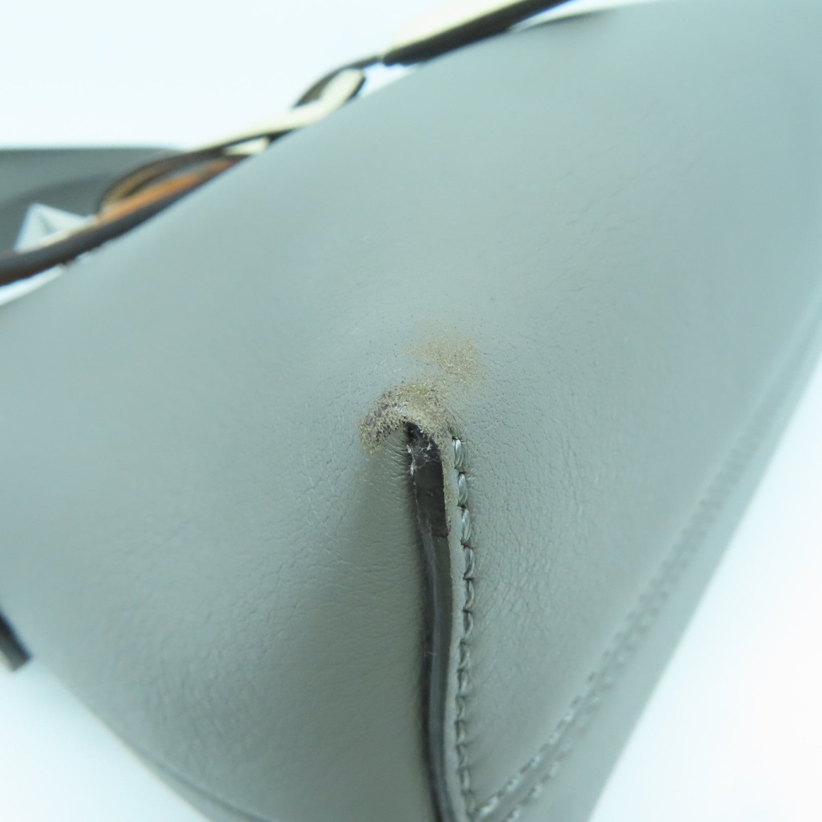 FENDI 【激減優惠】牛皮皮革By The Way Mini銀扣手挽肩背兩用袋灰色