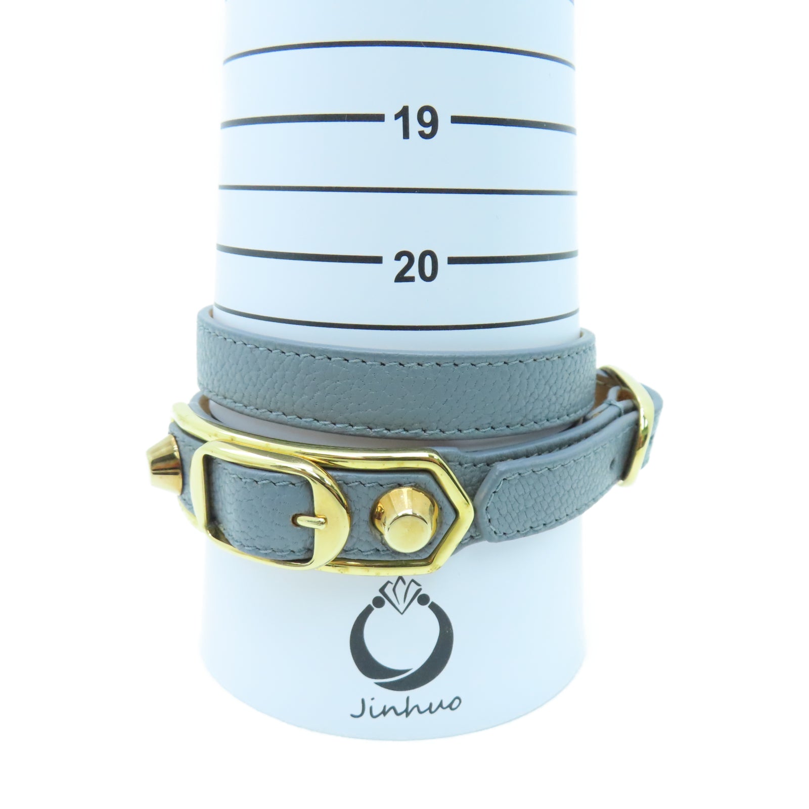 BALENCIAGA 羊皮皮革Bracelet手带灰色