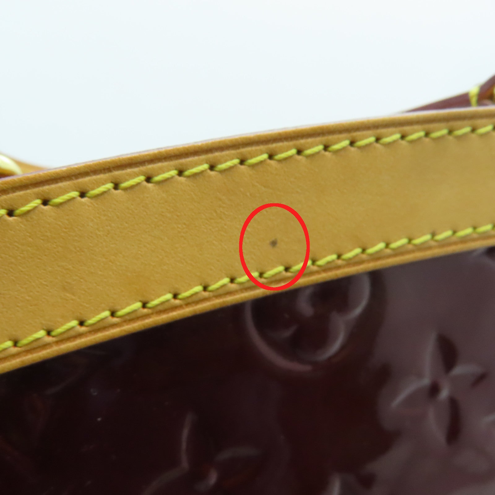 LOUIS VUITTON Monogram Vernis Brea MM Gold Buckle Hand Shoulder Dual-purpose Bag Wine Red