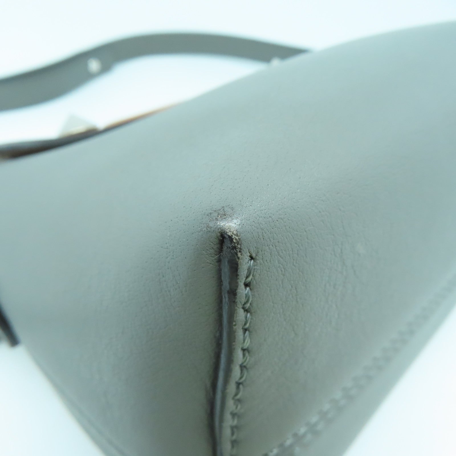 FENDI 【激減優惠】牛皮皮革By The Way Mini銀扣手挽肩背兩用袋灰色