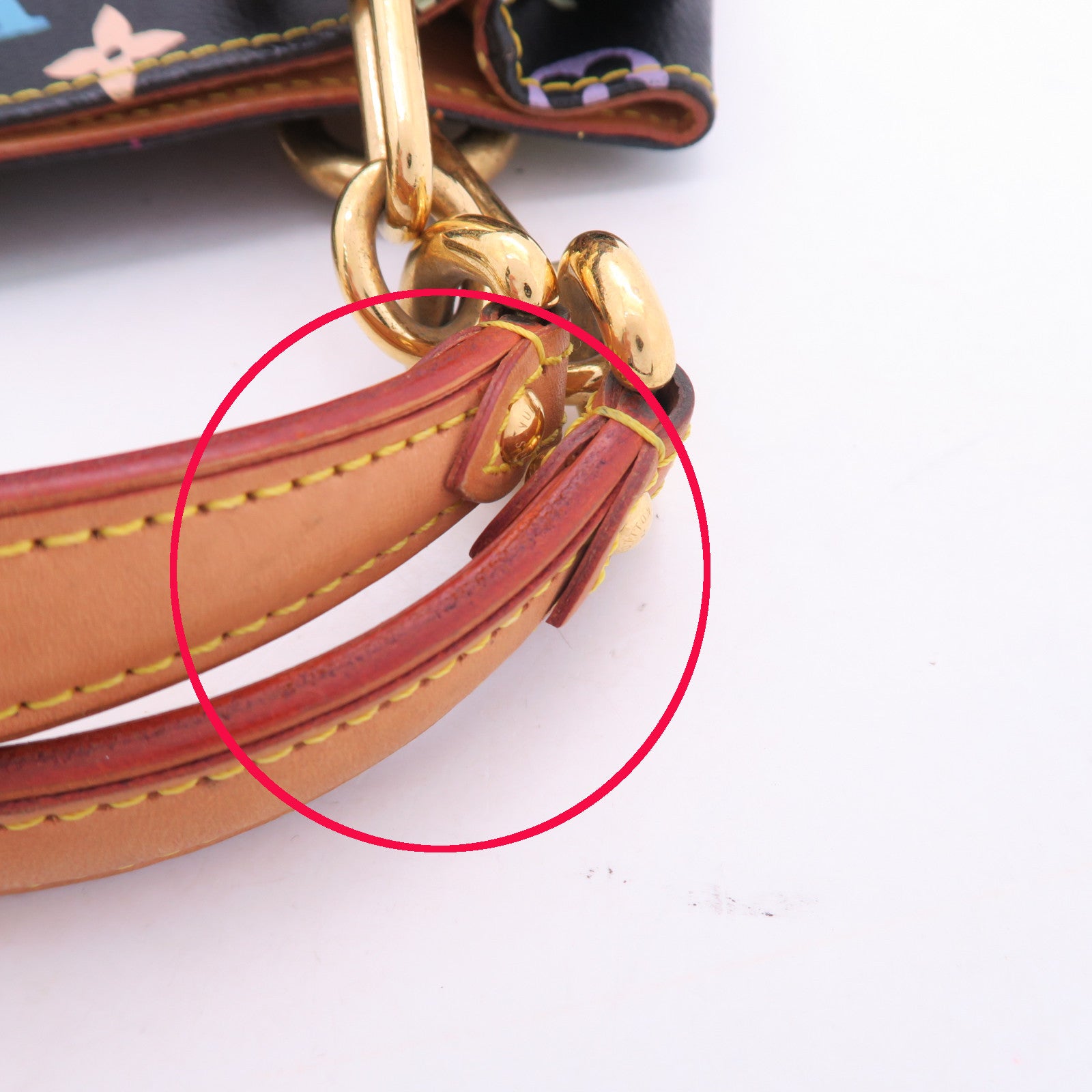 LOUIS VUITTON Monogram Multicolore Audra金扣手挽袋黑色