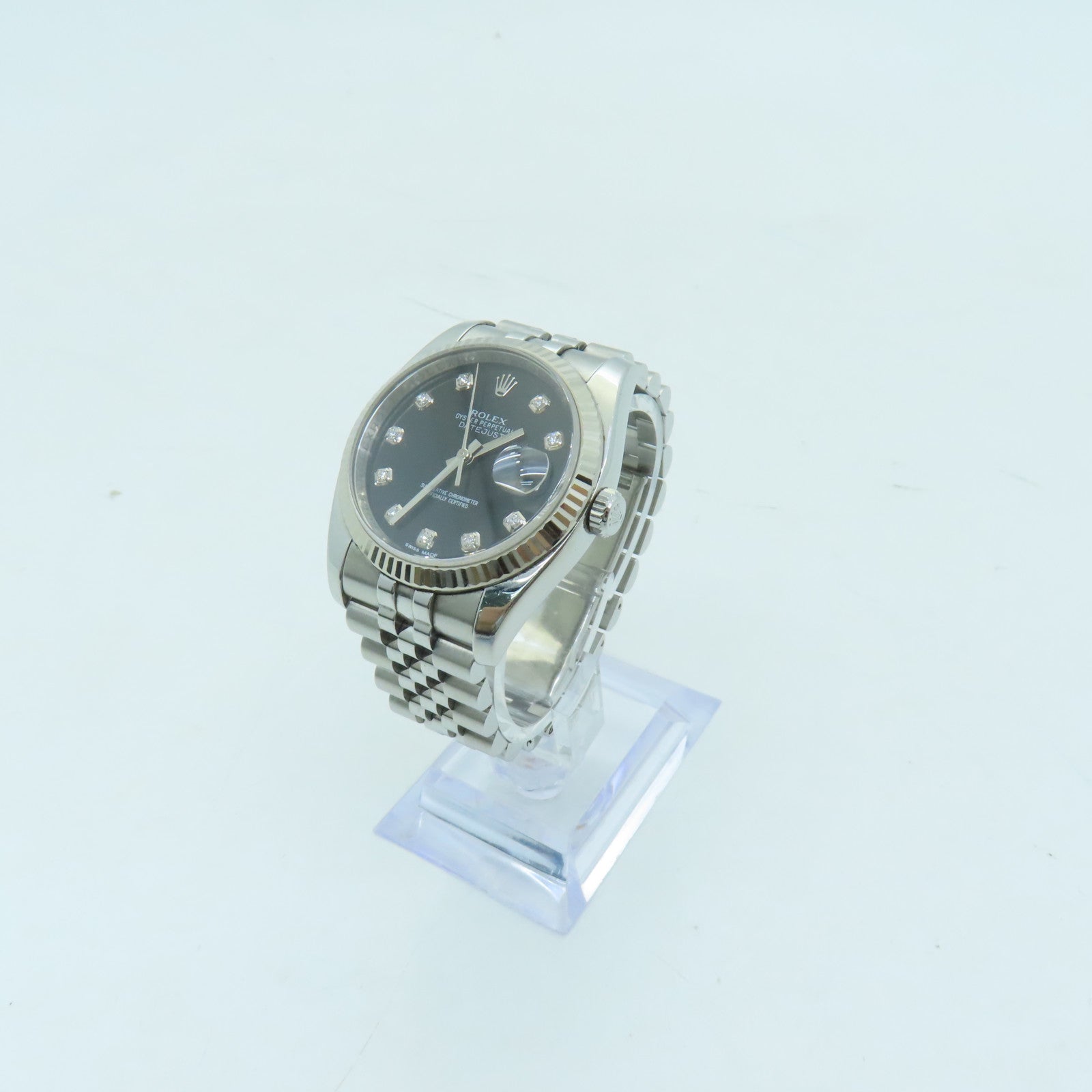 ROLEX Datejust 36mm Stainless Steel Watch Automatic Movement Black/Silver