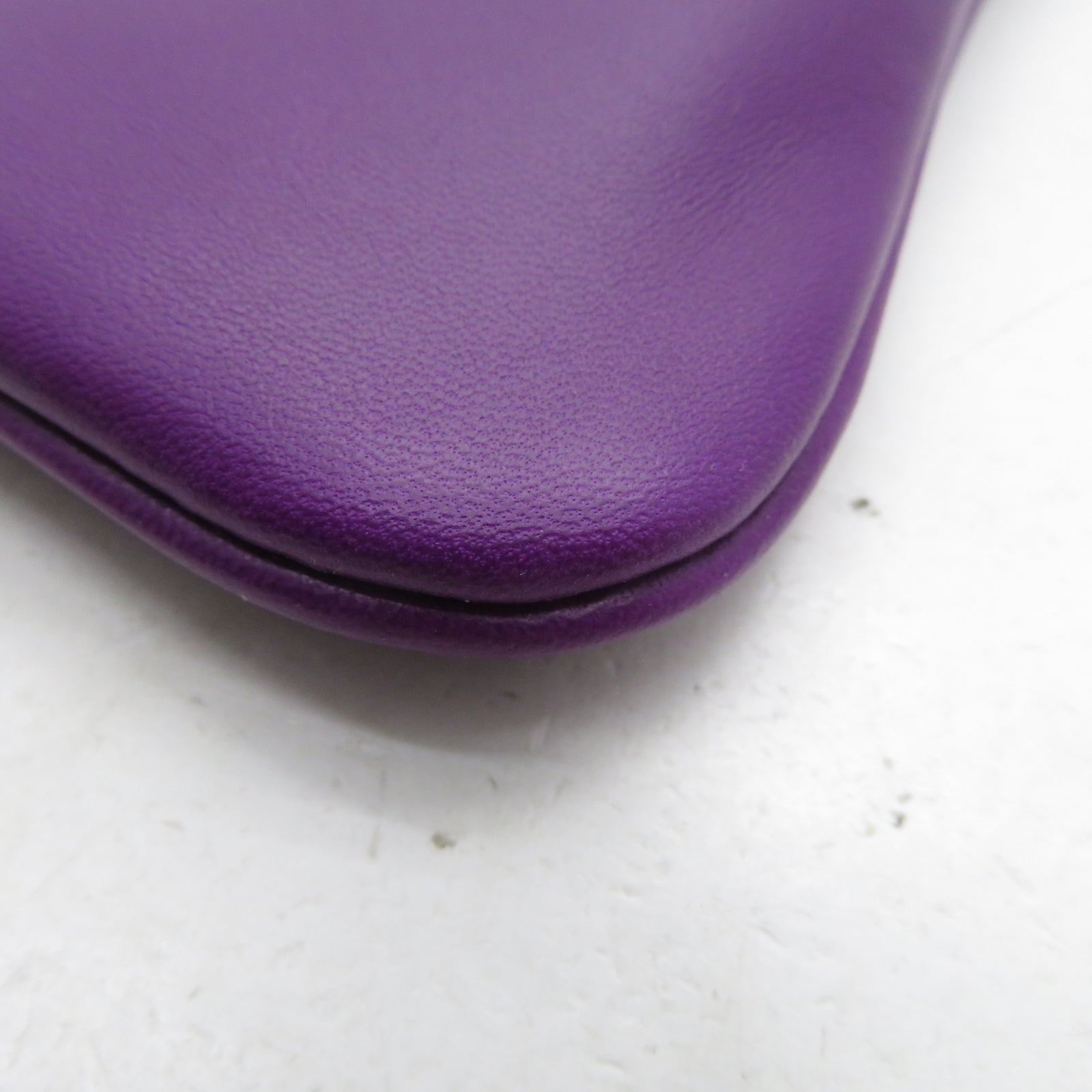 HERMES Swift皮革Aline銀扣肩背袋海Anemone海葵紫色