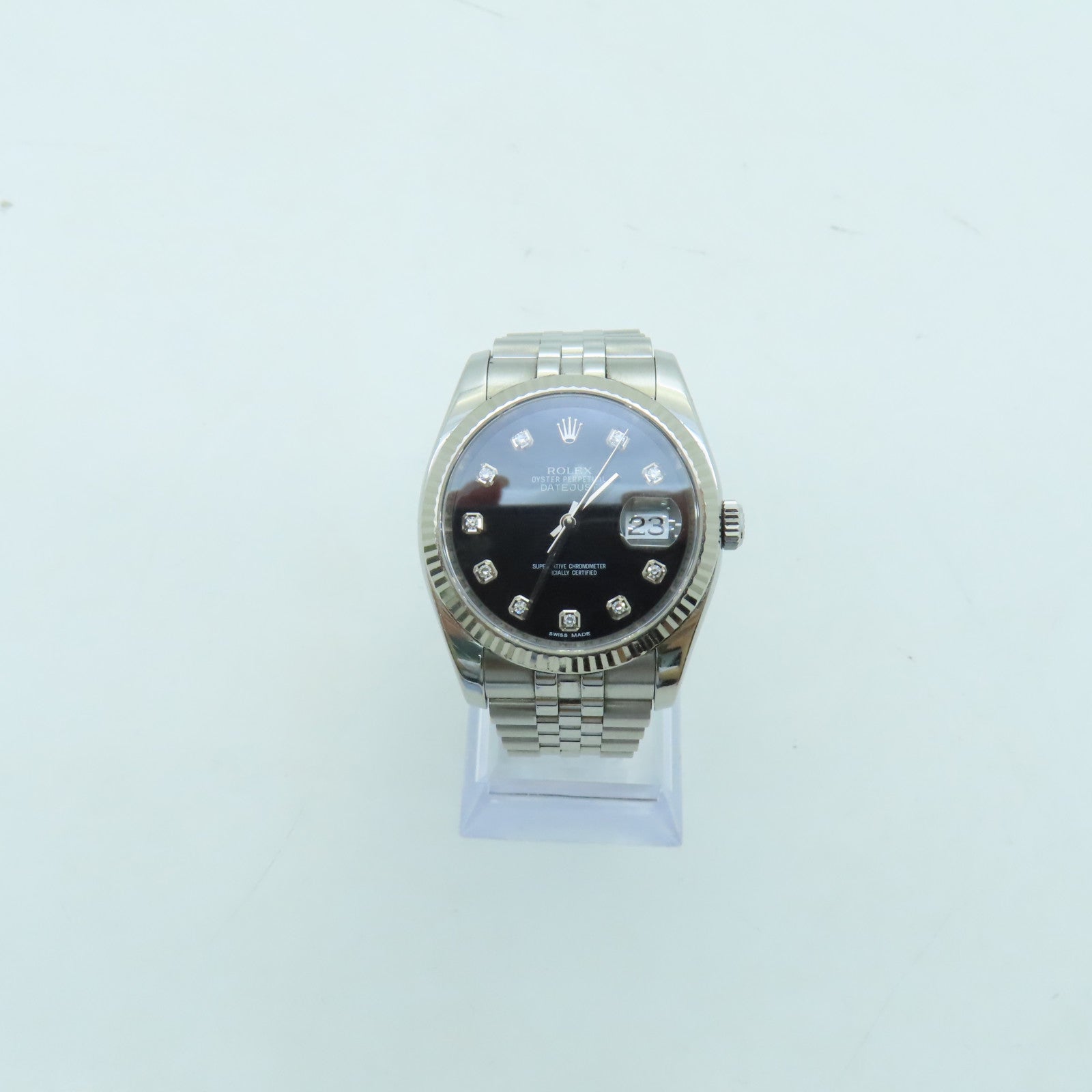 ROLEX Datejust 36mm Stainless Steel Watch Automatic Movement Black/Silver