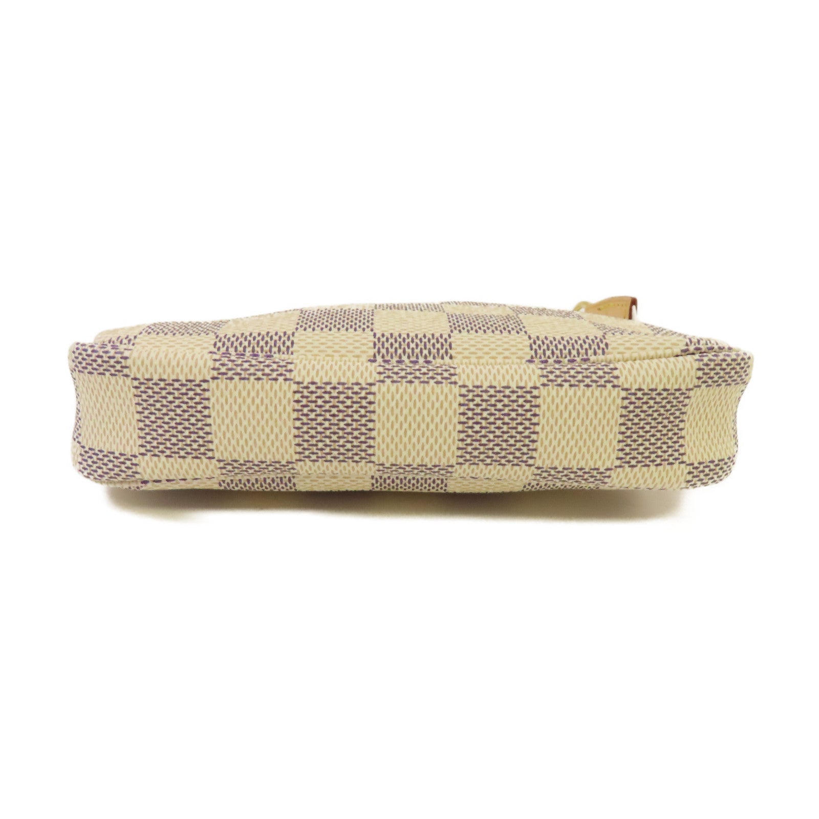 LOUIS VUITTON Damier Azur  Mini Pochette Accessoires Pouch金扣鏈帶手拿包米白色