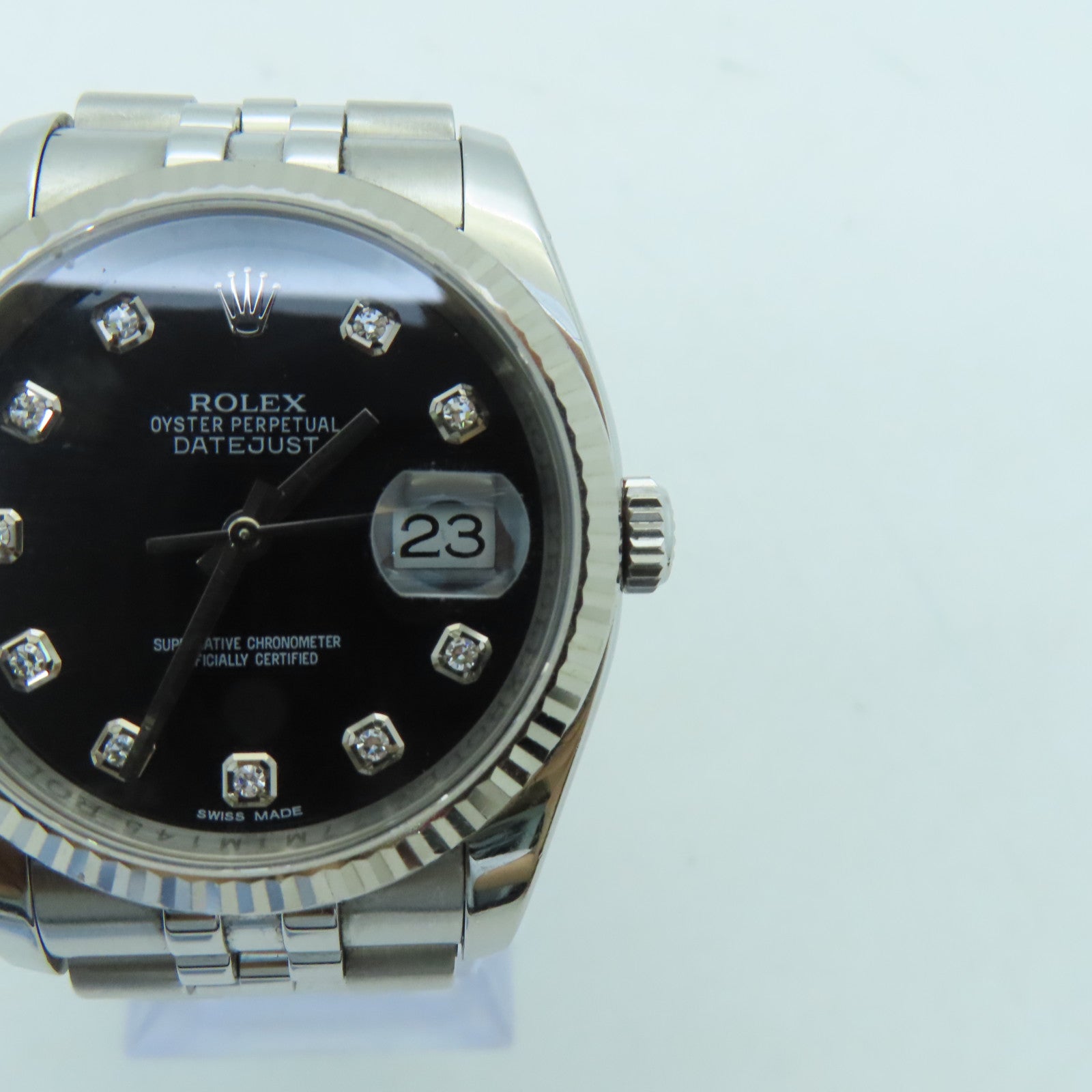 ROLEX Datejust 36mm Stainless Steel Watch Automatic Movement Black/Silver