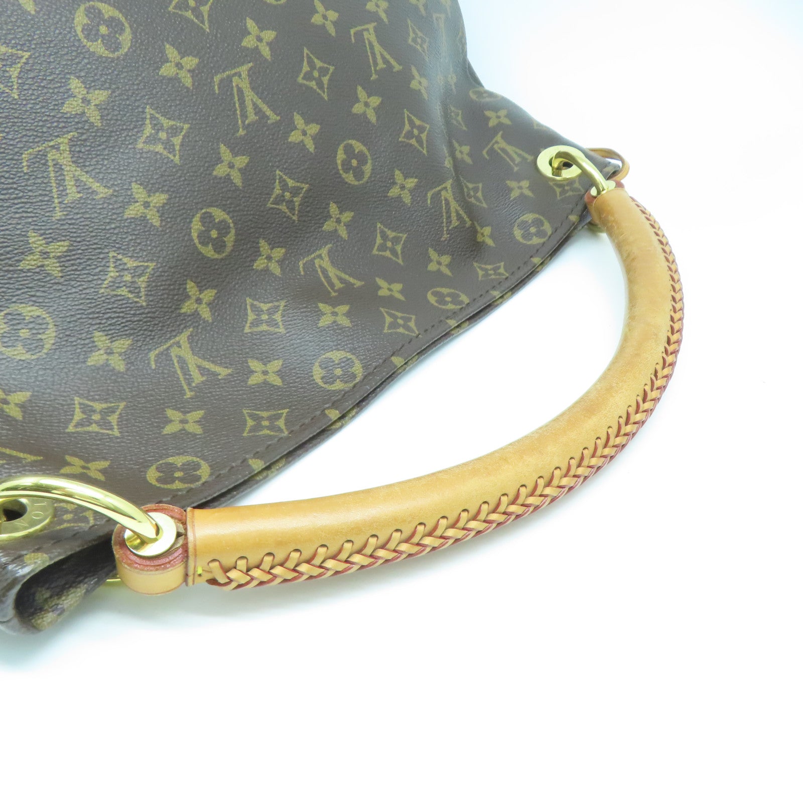 LOUIS VUITTON Monogram Artsy GM金扣手挽袋啡色