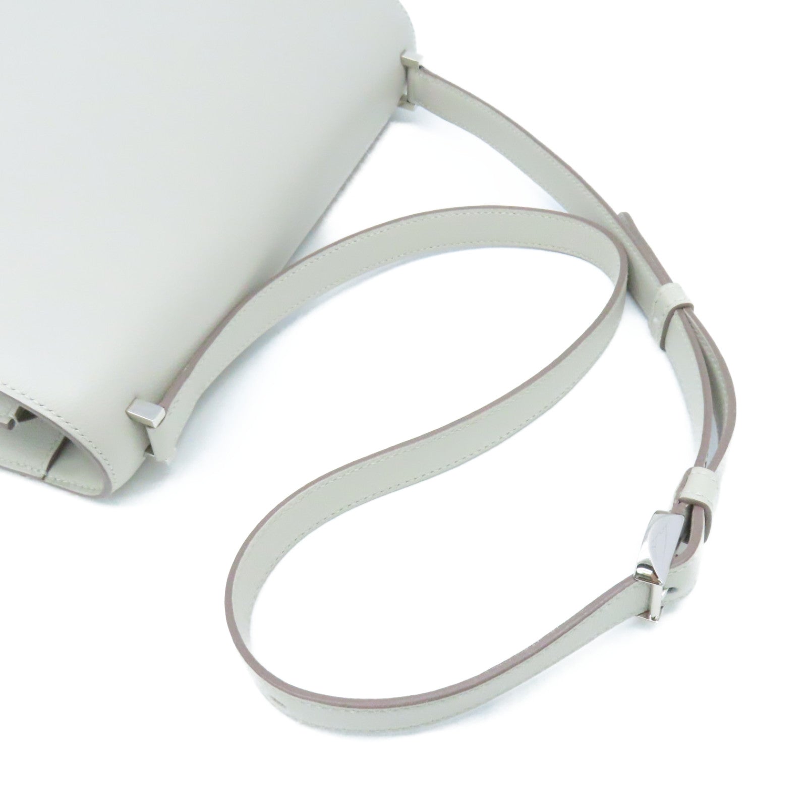 HERMES Evercolor皮革2002 Shoulder Bag銀扣肩背袋Gris Perle珍珠灰