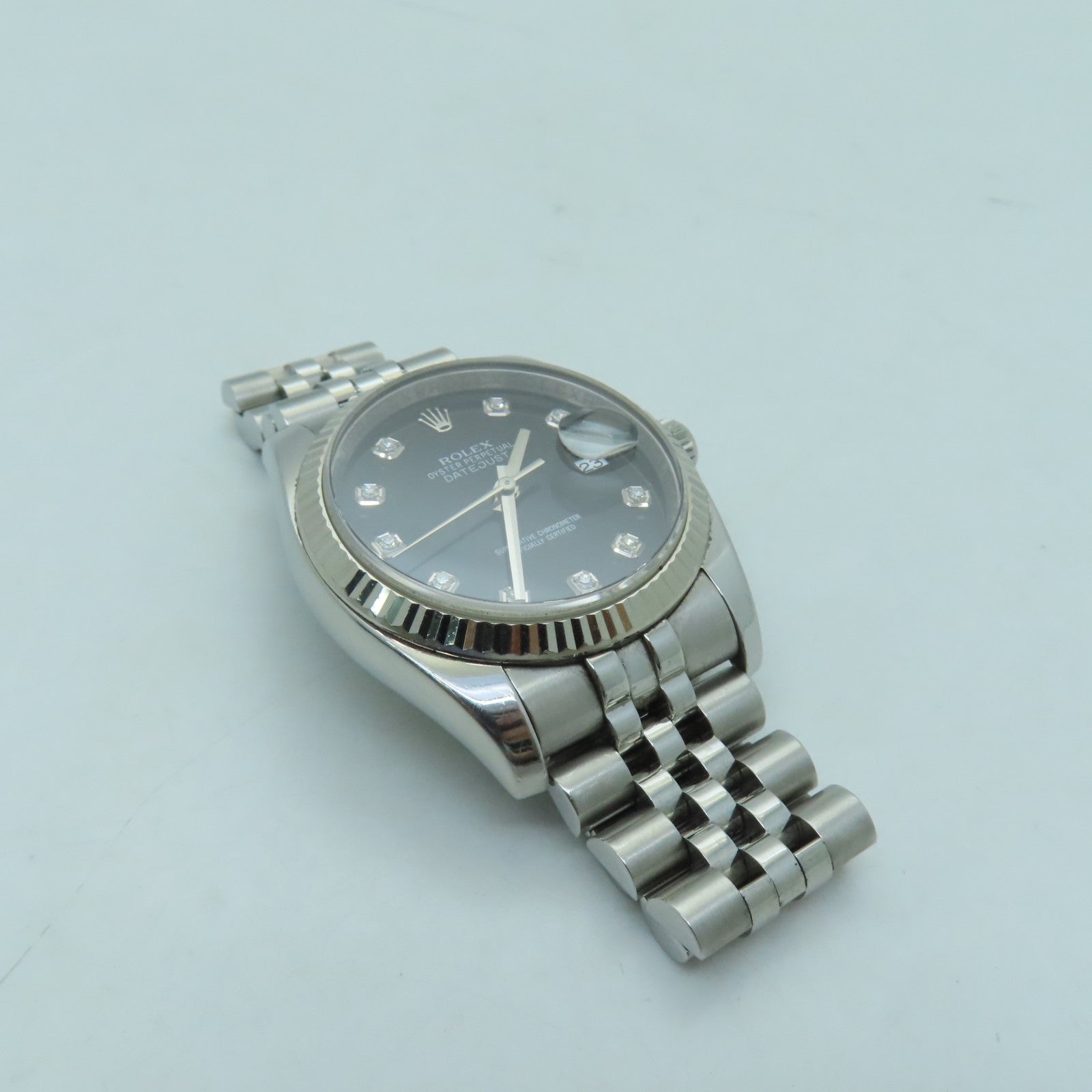 ROLEX Datejust 36mm Stainless Steel Watch Automatic Movement Black/Silver