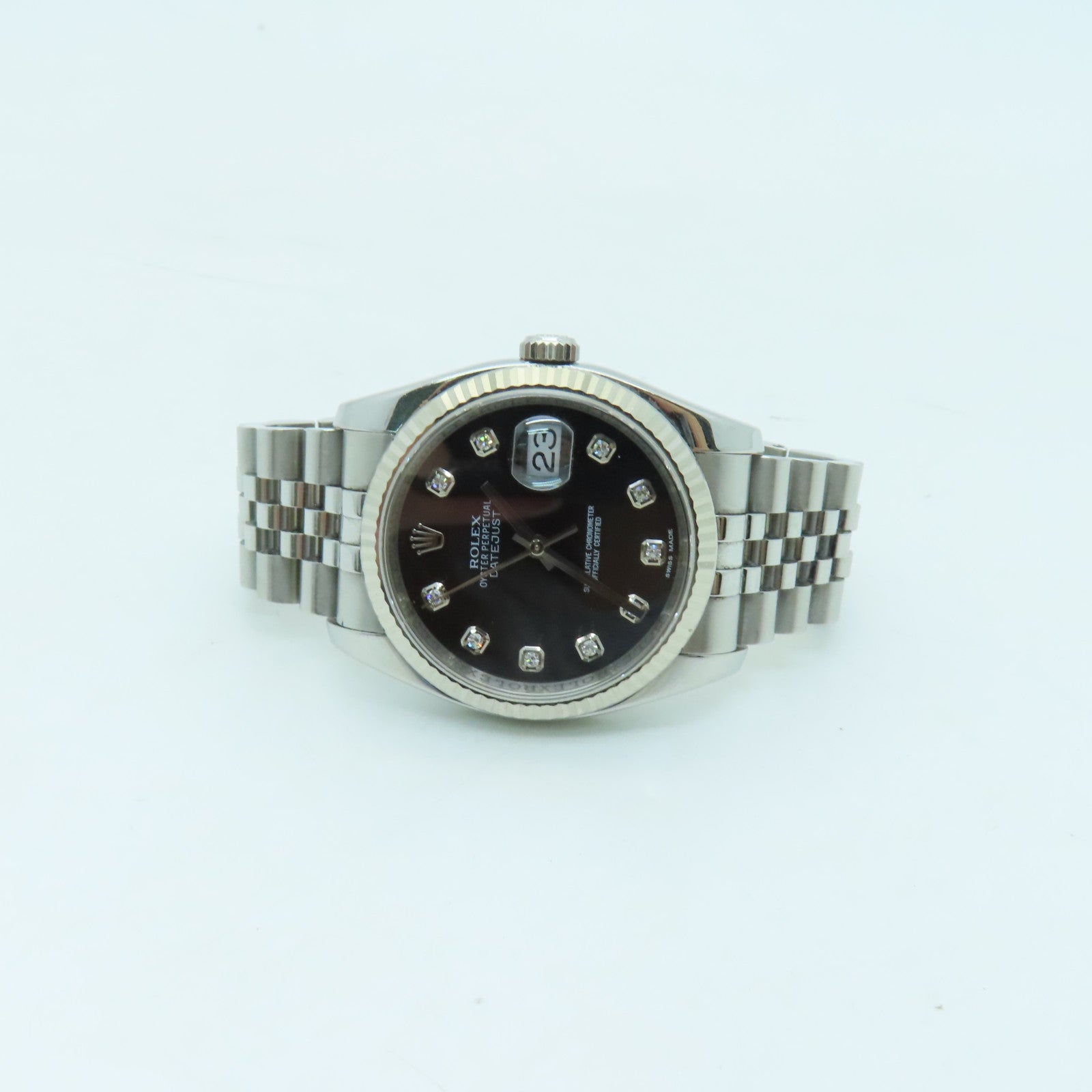 ROLEX Datejust 36mm Stainless Steel Watch Automatic Movement Black/Silver