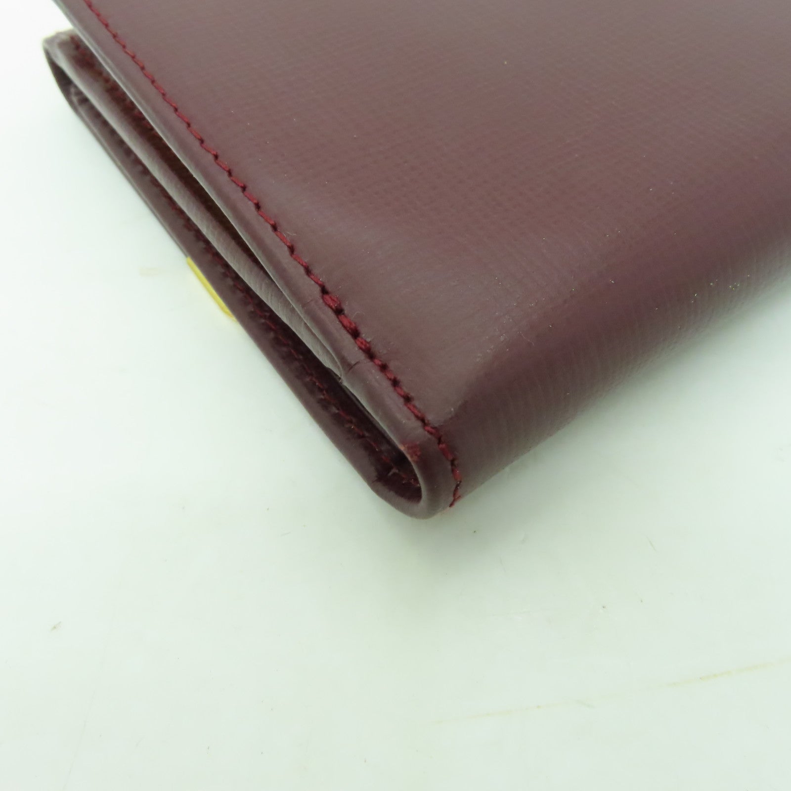 CARTIER 牛皮皮革Wallet金扣長錢包酒紅色