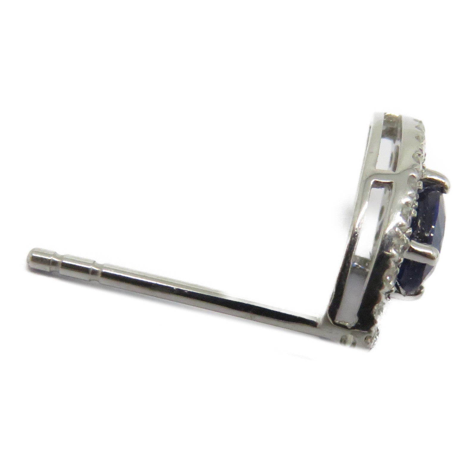 JEWELRY 【激減優惠】18K白金Sapphire Earrigns 0.960ct藍寶石/0.240ct鑽石耳環