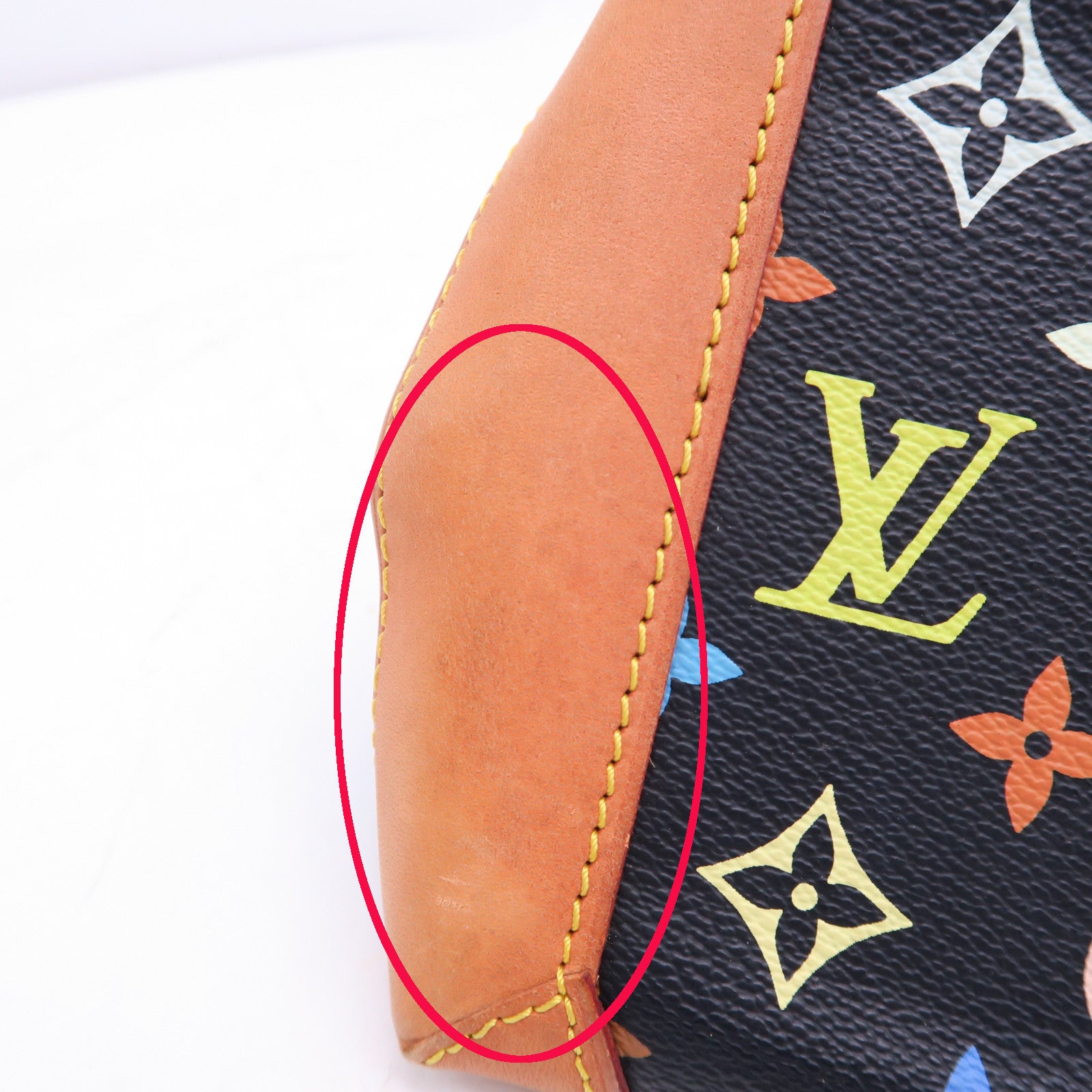LOUIS VUITTON Monogram Multicolore Audra金扣手挽袋黑色