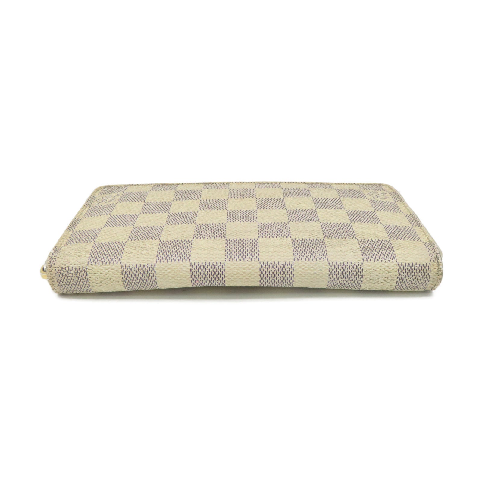 LOUIS VUITTON Damier Azur Zipper Long Wallet拉链长钱包米白色