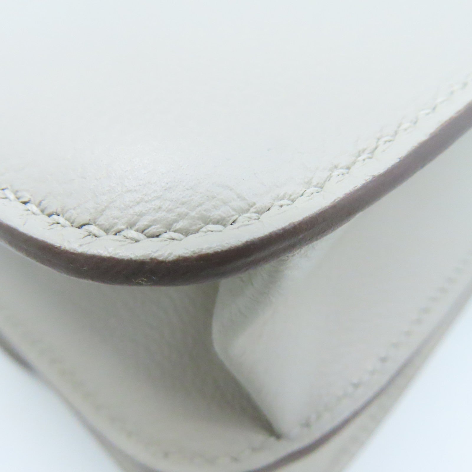 HERMES Evercolor皮革2002 Shoulder Bag銀扣肩背袋Gris Perle珍珠灰