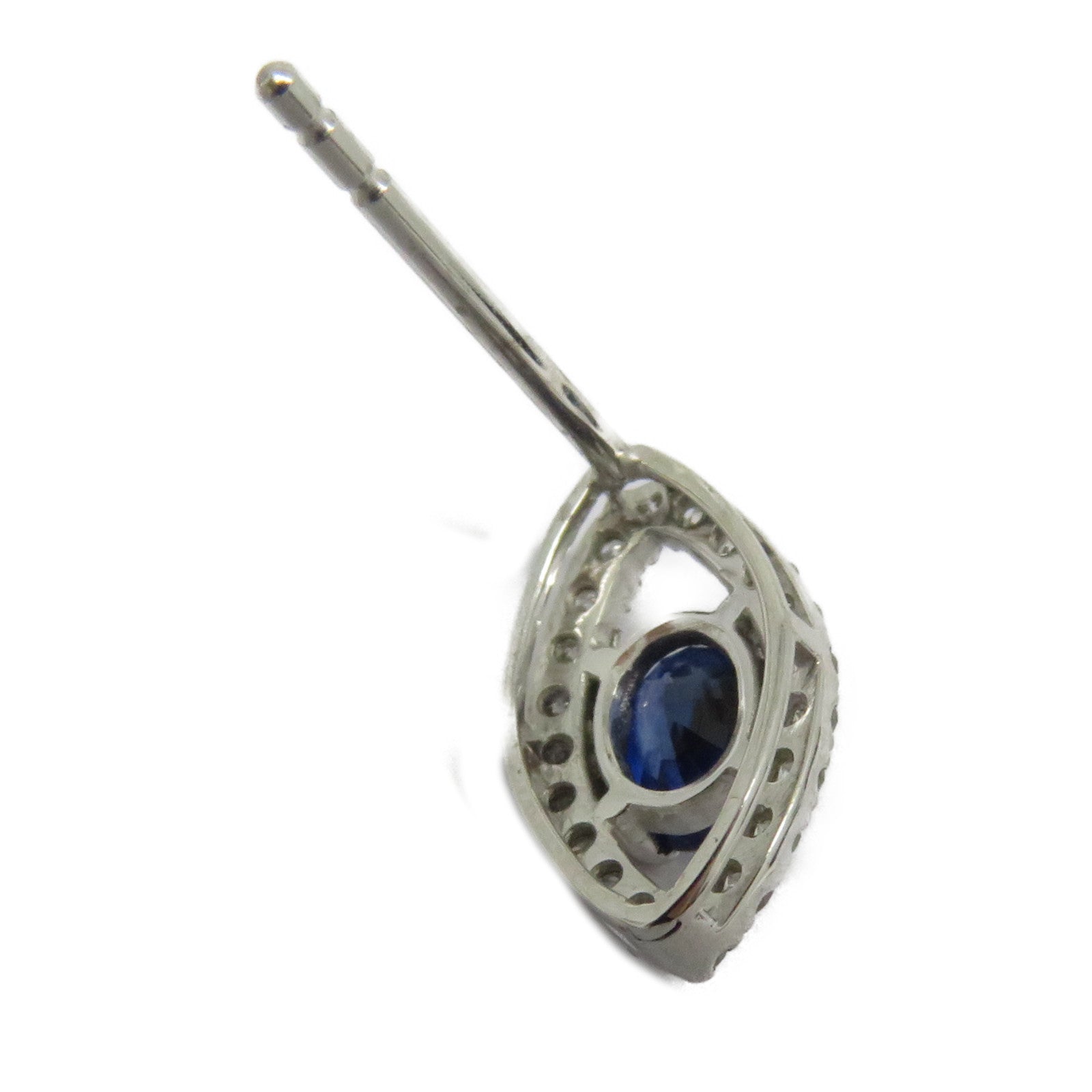 JEWELRY 【激減優惠】18K白金Sapphire Earrigns 0.960ct藍寶石/0.240ct鑽石耳環