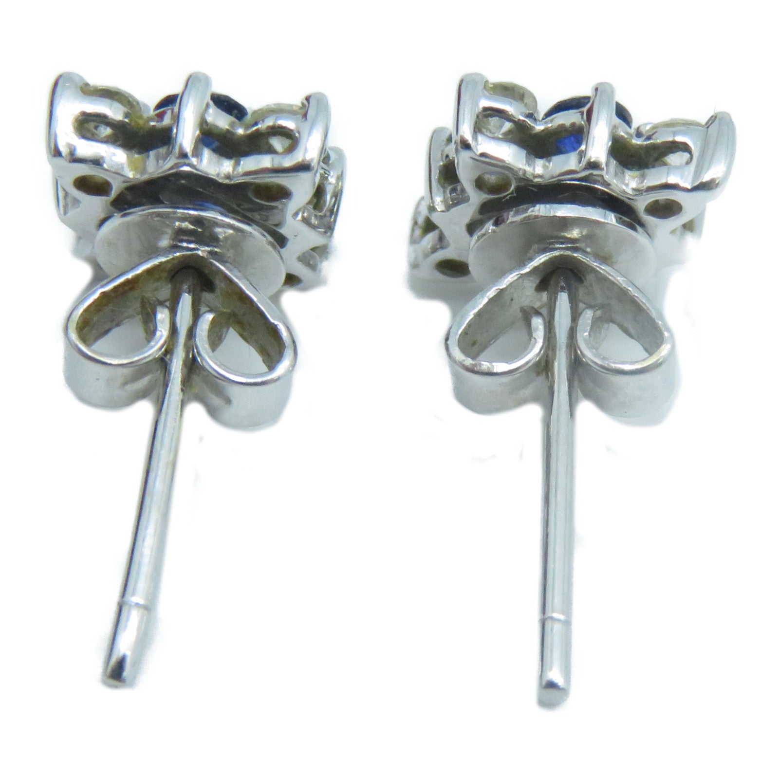 JEWELRY 18K白金Sapphire Earrings藍寶石/鑽石耳環