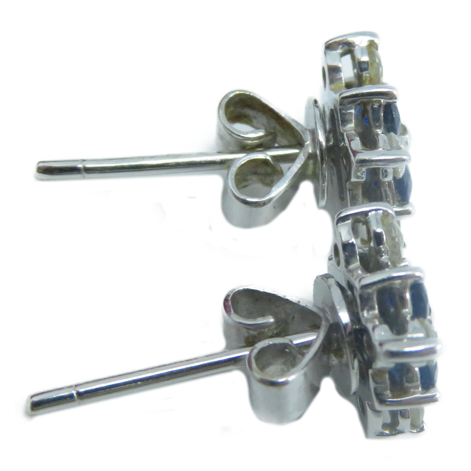 JEWELRY 18K白金Sapphire Earrings藍寶石/鑽石耳環