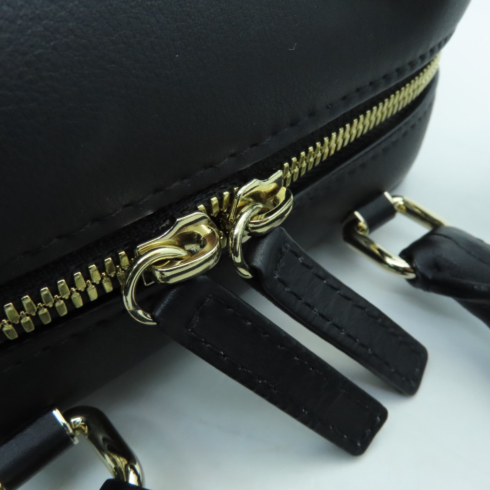 CHANEL cowhide leather Shoulder Bag gold buckle handle shoulder bag black