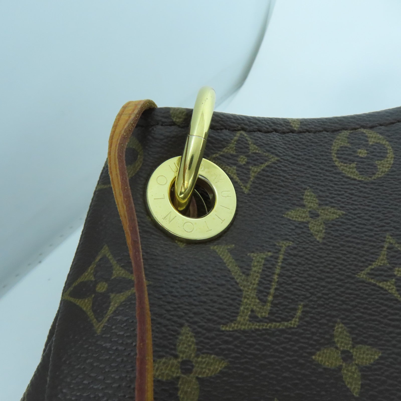LOUIS VUITTON Monogram Artsy GM金扣手挽袋啡色