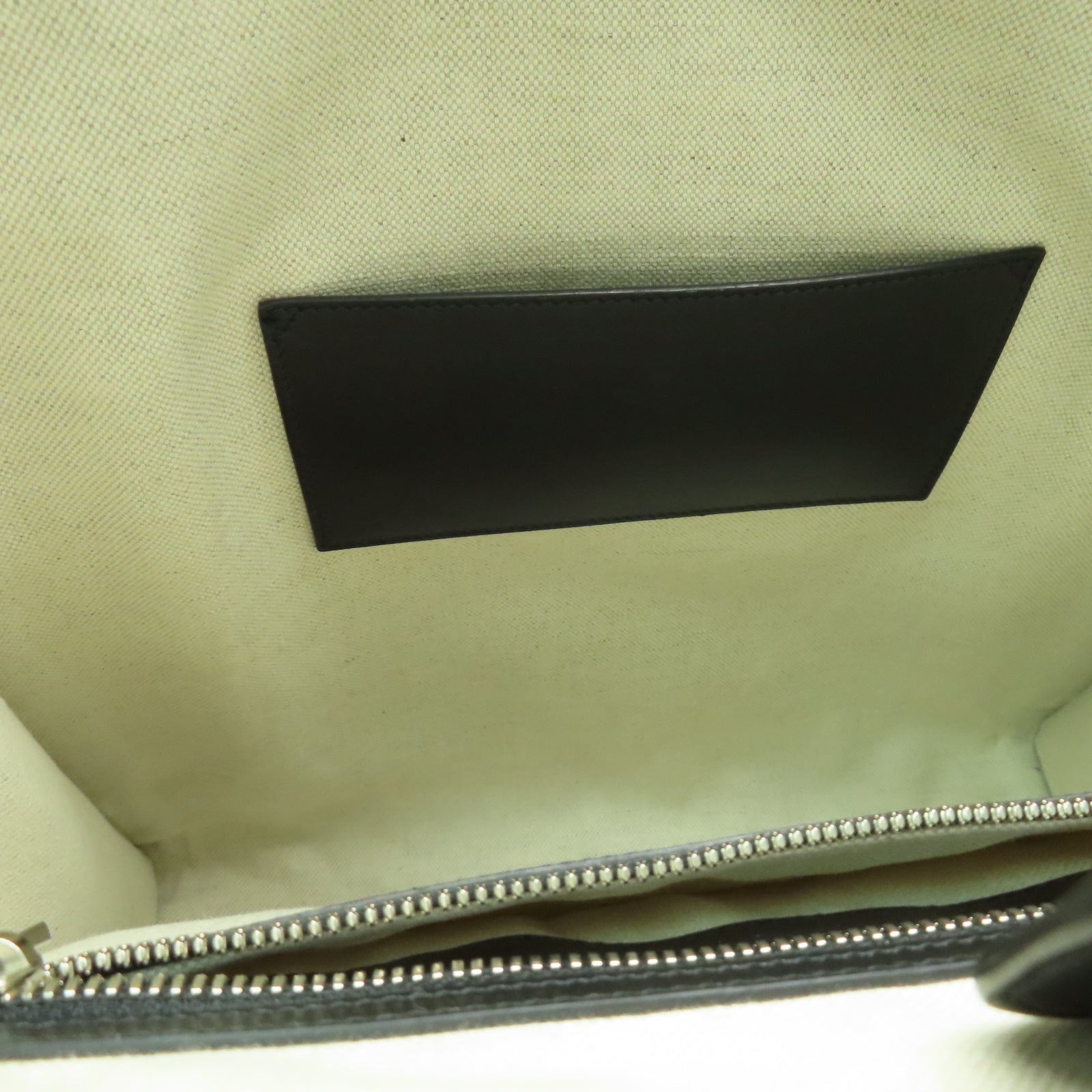GUCCI 牛皮皮革Tote Bag銀扣手挽袋黑色