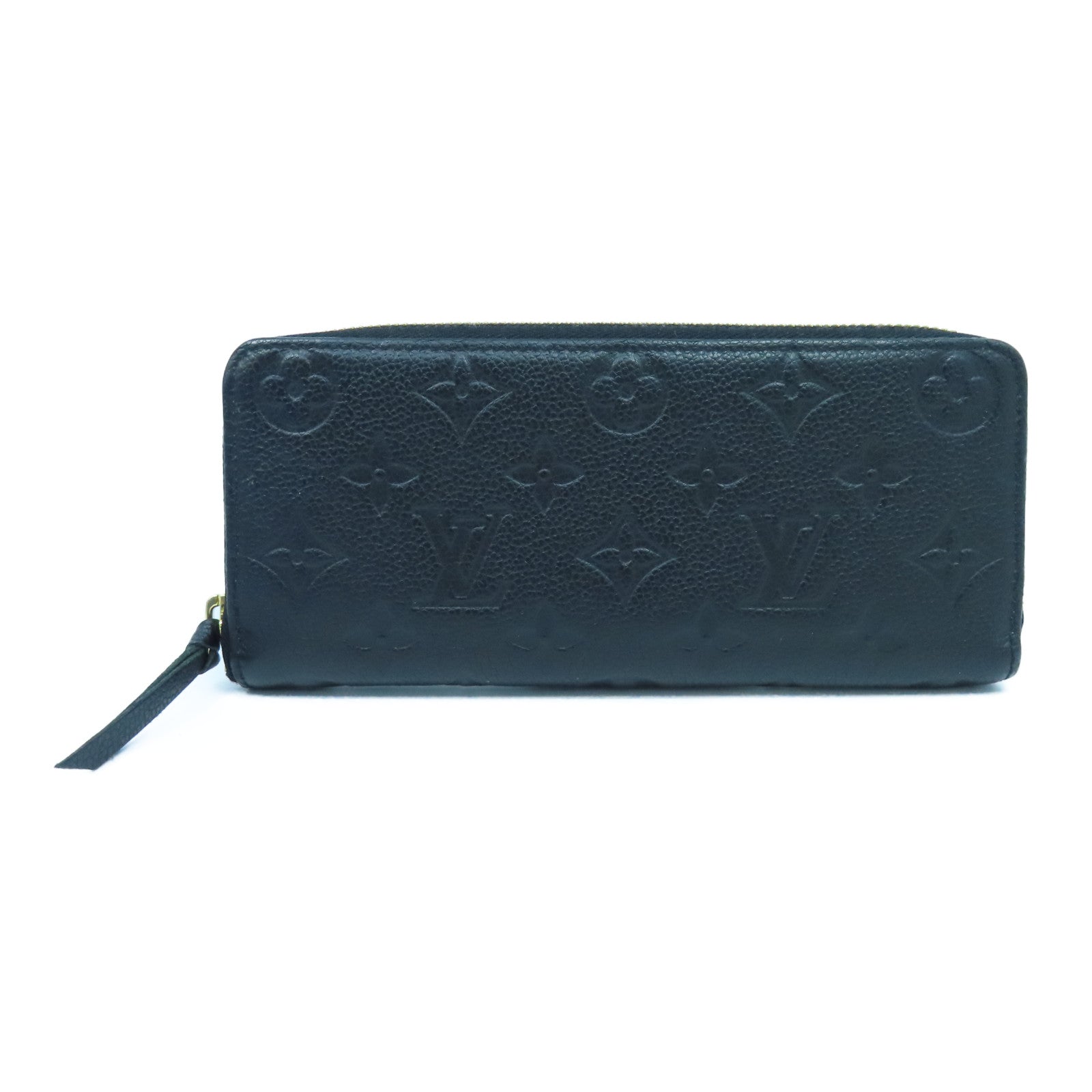 LOUIS VUITTON Monogram Empreinte Zipper Long Wallet金扣長錢包黑色