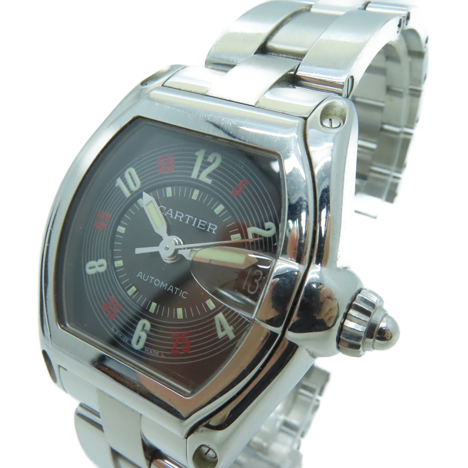 CARTIER Roadstar不鏽鋼手錶自動機芯黑色