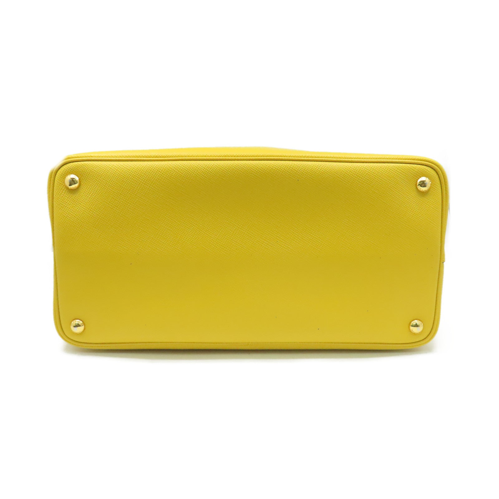 PRADA Saffiano皮革Cuir Double 2Way Shoulder Bag手挽肩背兩用袋黃色