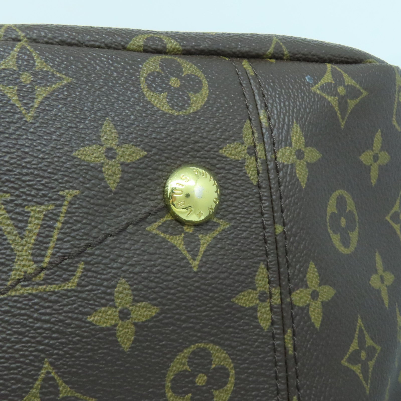 LOUIS VUITTON Monogram Artsy GM金扣手挽袋啡色