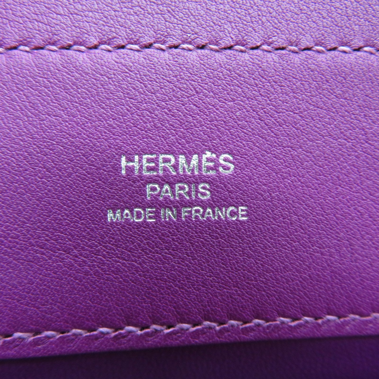 HERMES Swift皮革Aline銀扣肩背袋海Anemone海葵紫色